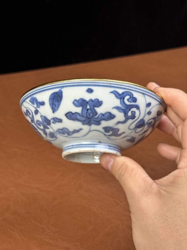 清康熙 青花缠枝花卉茶园 - 图4