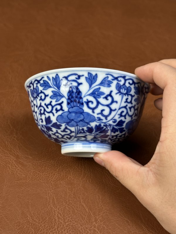 清光绪 青花苜蓿纹碗 - 图5