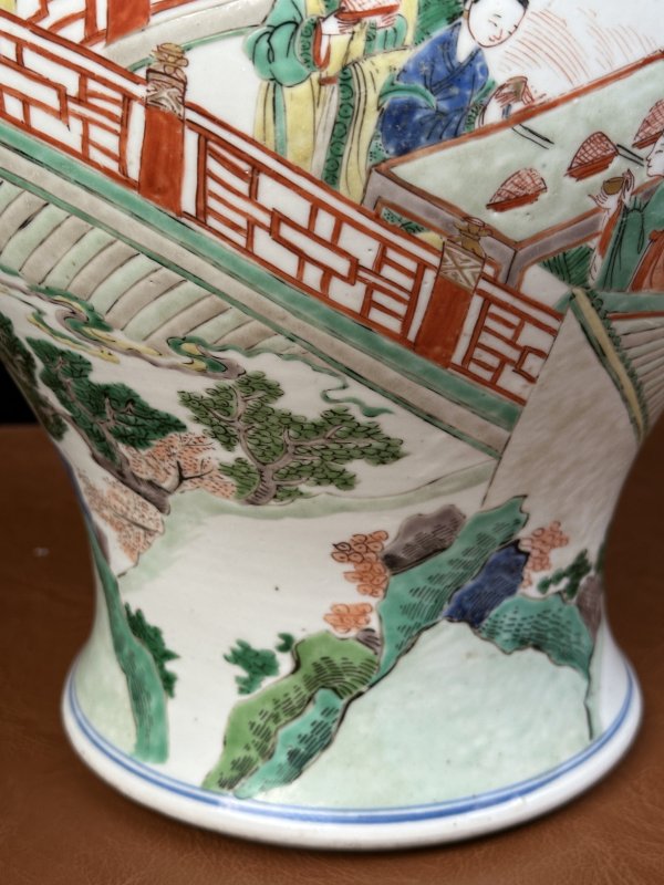 清康熙 五彩人物水浒传将军罐 - 图5
