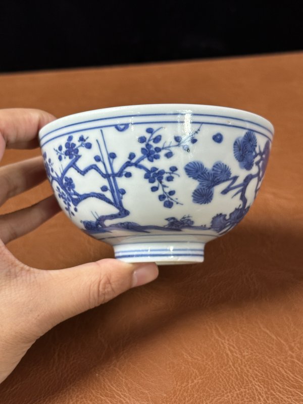 明万历 青花花卉纹碗 - 图4