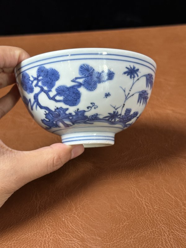 明万历 青花花卉纹碗 - 图8