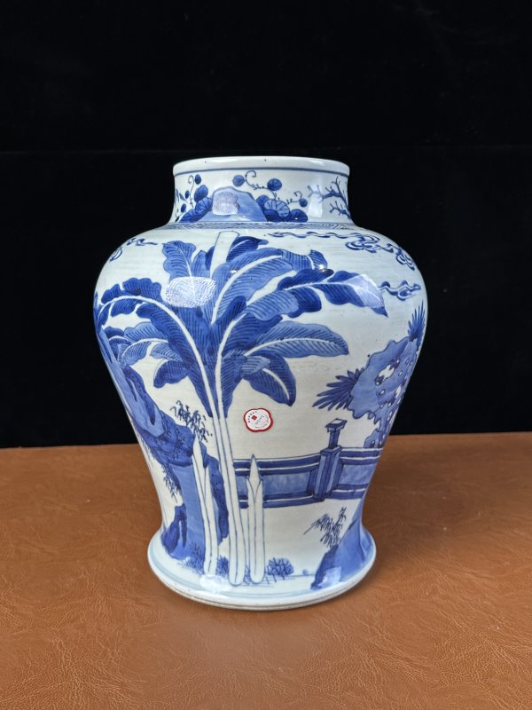 清康熙 青花麒麟纹将军罐 - 图6