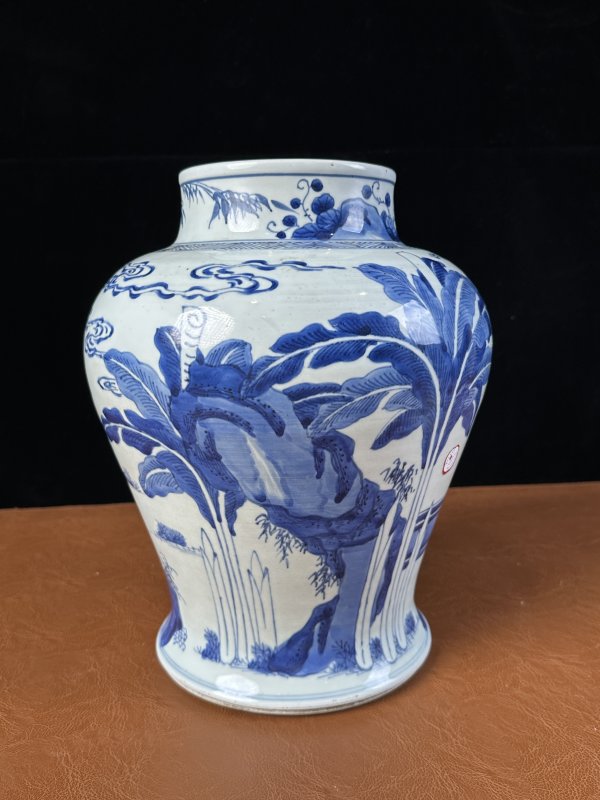 清康熙 青花麒麟纹将军罐 - 图7