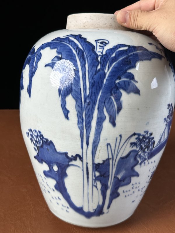 清顺治  青花麒麟纹罐 - 图8