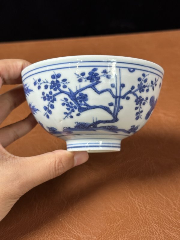 明万历 青花花卉纹碗 - 图5