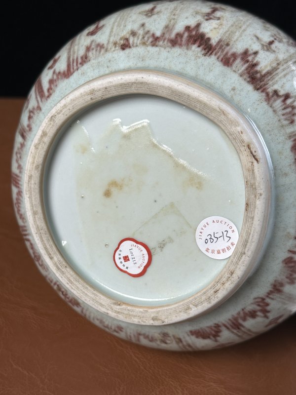 明 釉里红缠枝牡丹花卉纹玉壶春瓶 - 图17