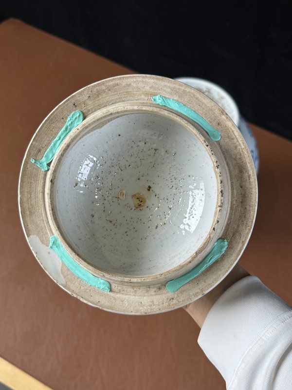 清康熙 青花麒麟纹将军罐 - 图14