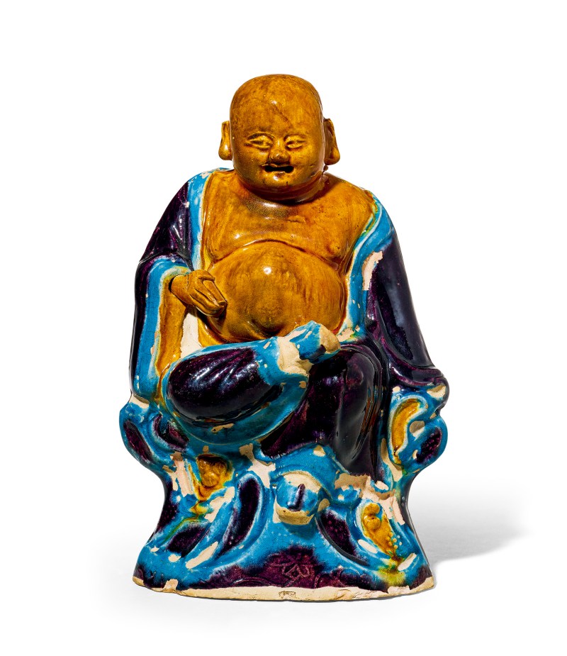 明中期  珐华罗汉像