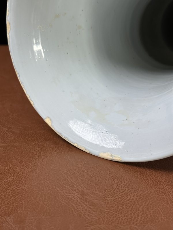 清康熙 釉下三彩花觚 - 图8