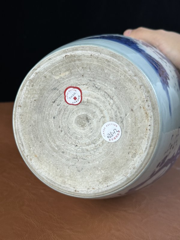 清顺治  青花麒麟纹罐 - 图13