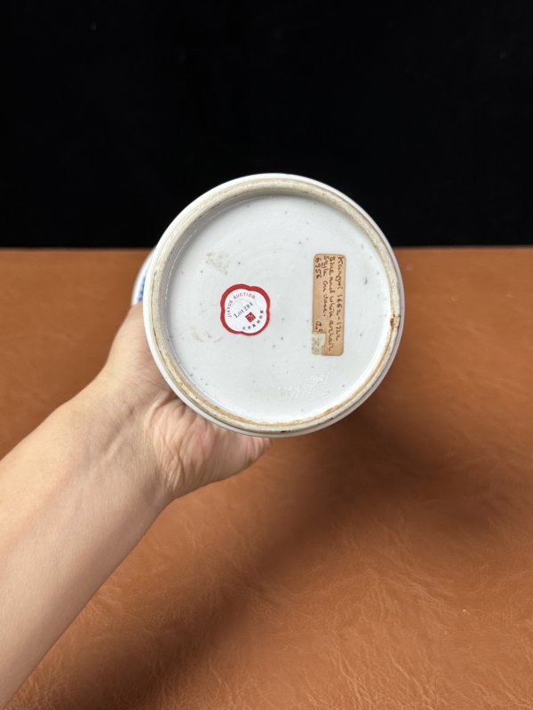 清康熙 青花饕餮纹花觚 - 图7