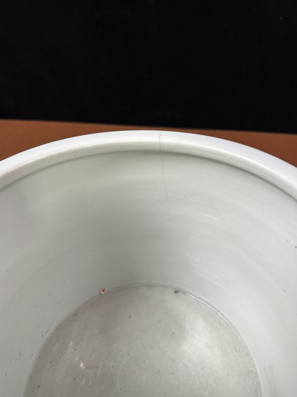 明万历、清康熙 青花笔筒及青花加彩豆一组 - 图16