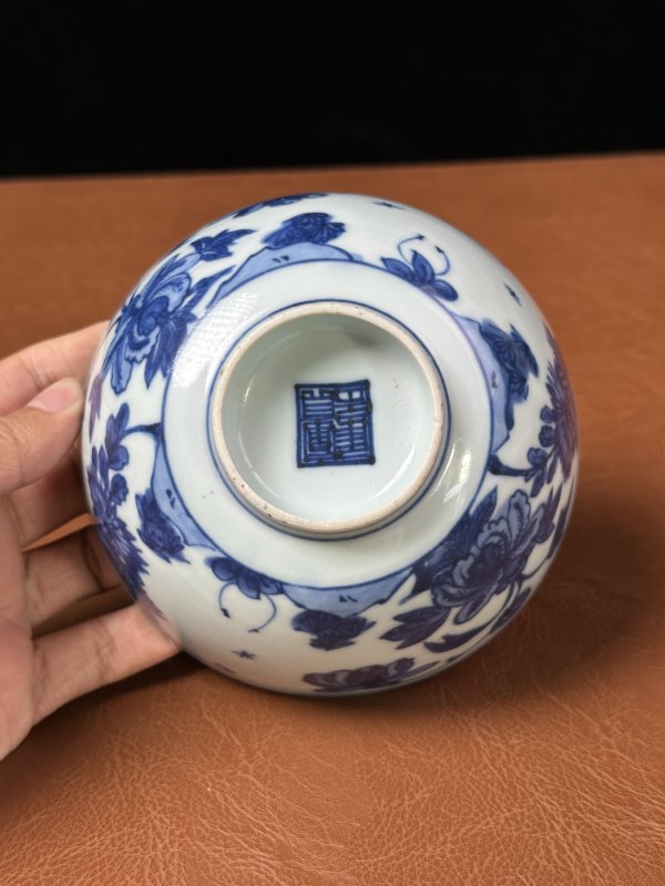 明嘉靖 青花岁寒三友纹碗 - 图11