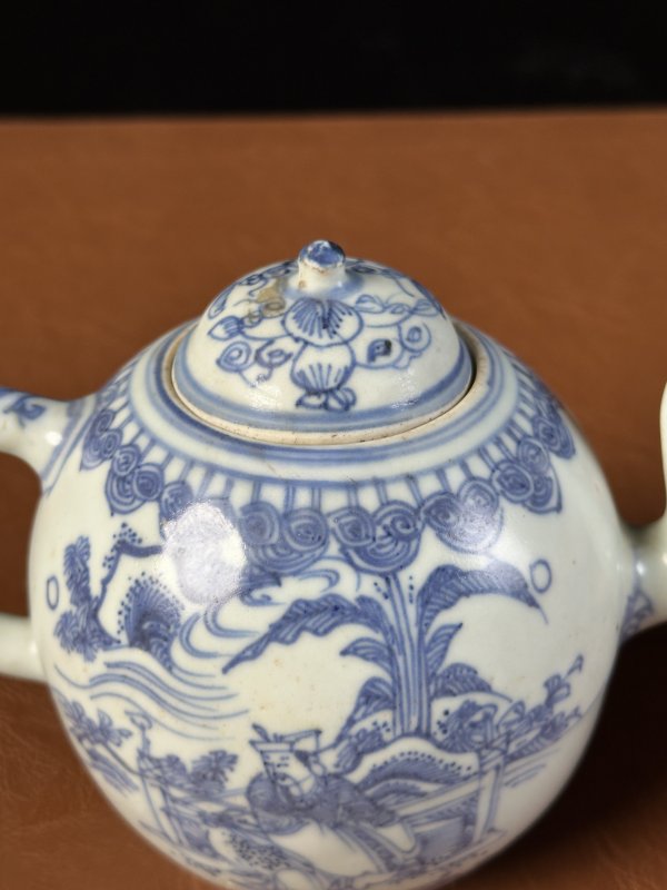 明天启 青花人物茶壶 - 图13