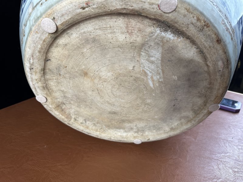 清康熙 青花缠枝花卉纹大缸 - 图16
