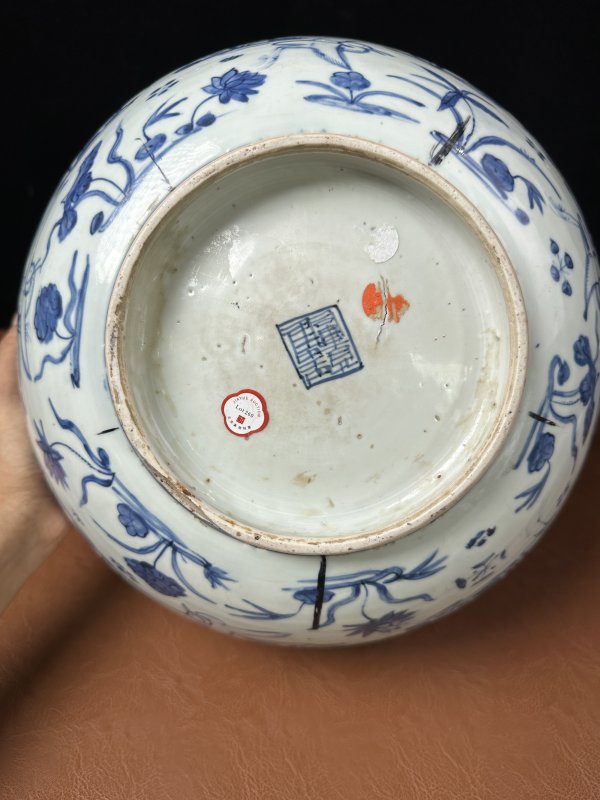 明万历 青花花鸟纹大碗 - 图9