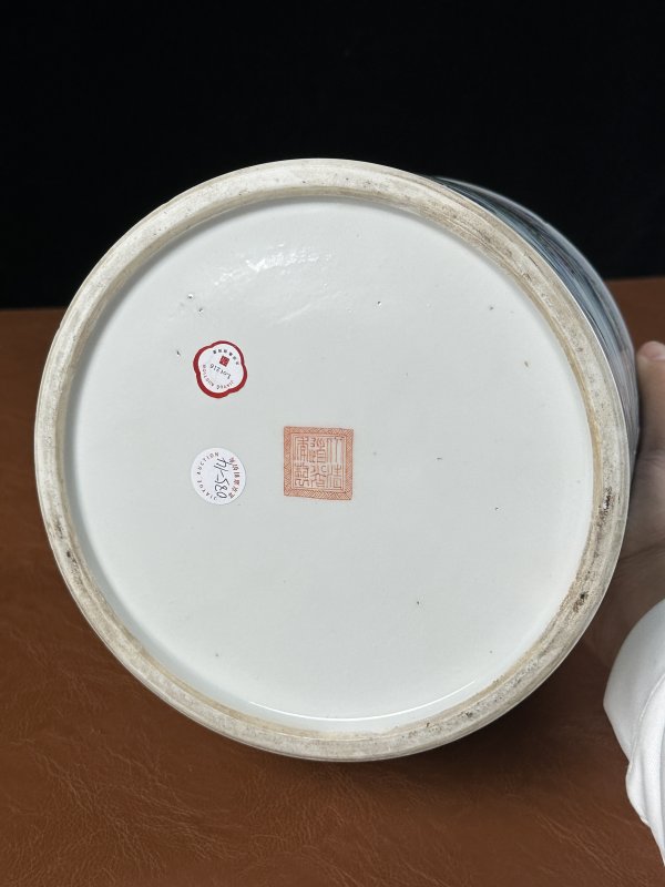 清道光 粉彩西湖山水笔海 - 图10