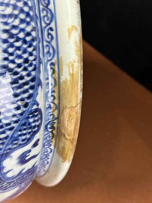 清雍正 青花双龙戏珠香炉 - 图9