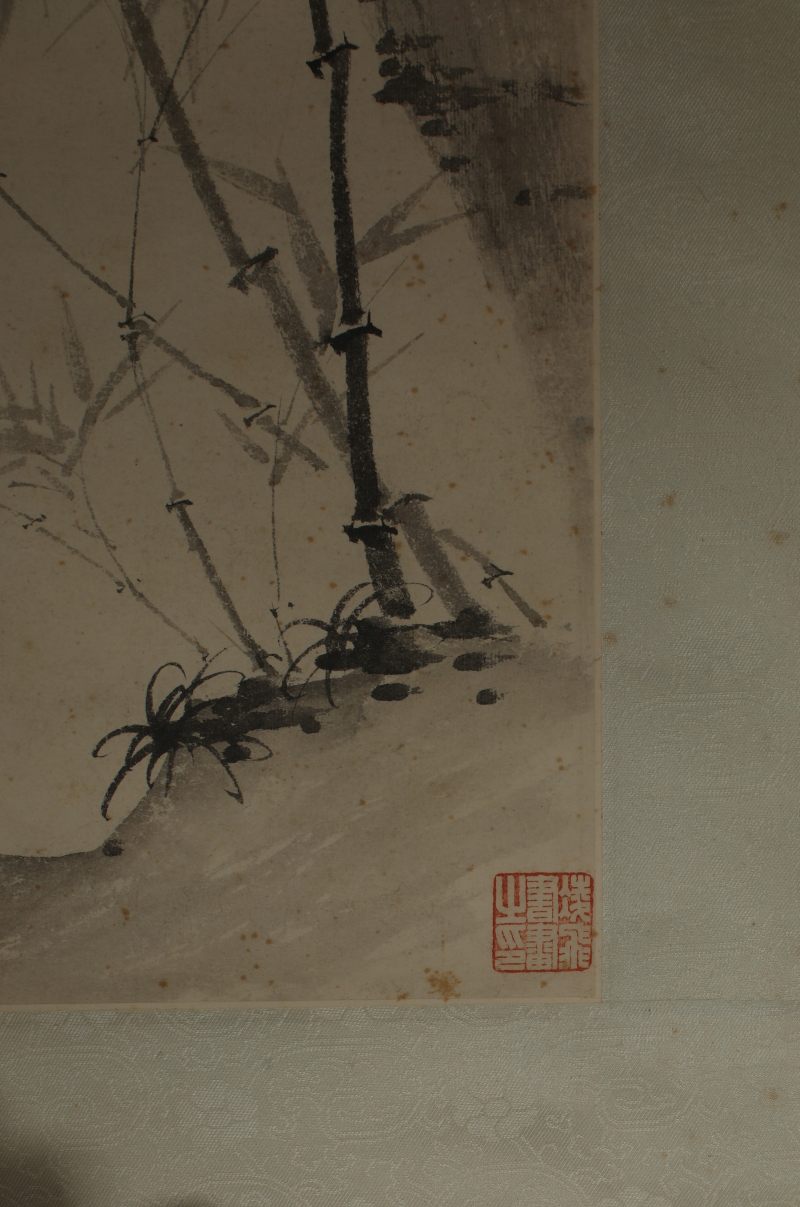 慕凌飞 竹石图 - 图2