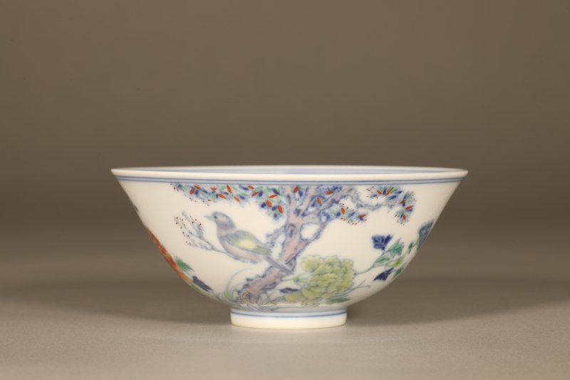 清光绪 斗彩花鸟碗 - 图4