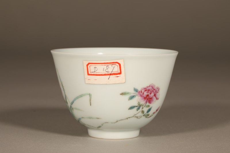 清 粉彩花卉杯 - 图3