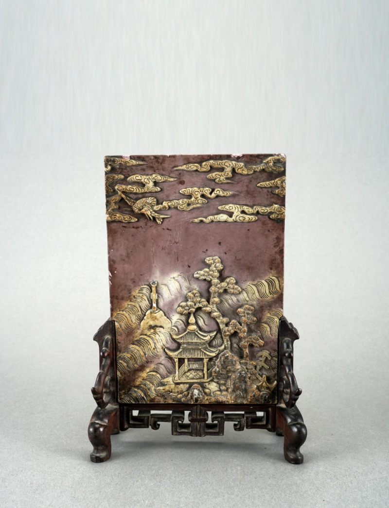    清 祁陽石風景硯屏