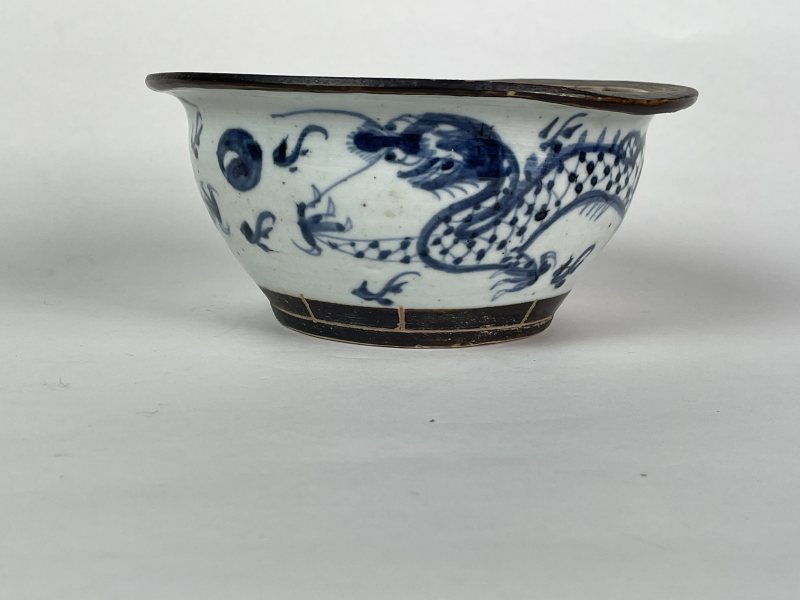 清 青花龙纹香炉 - 图4