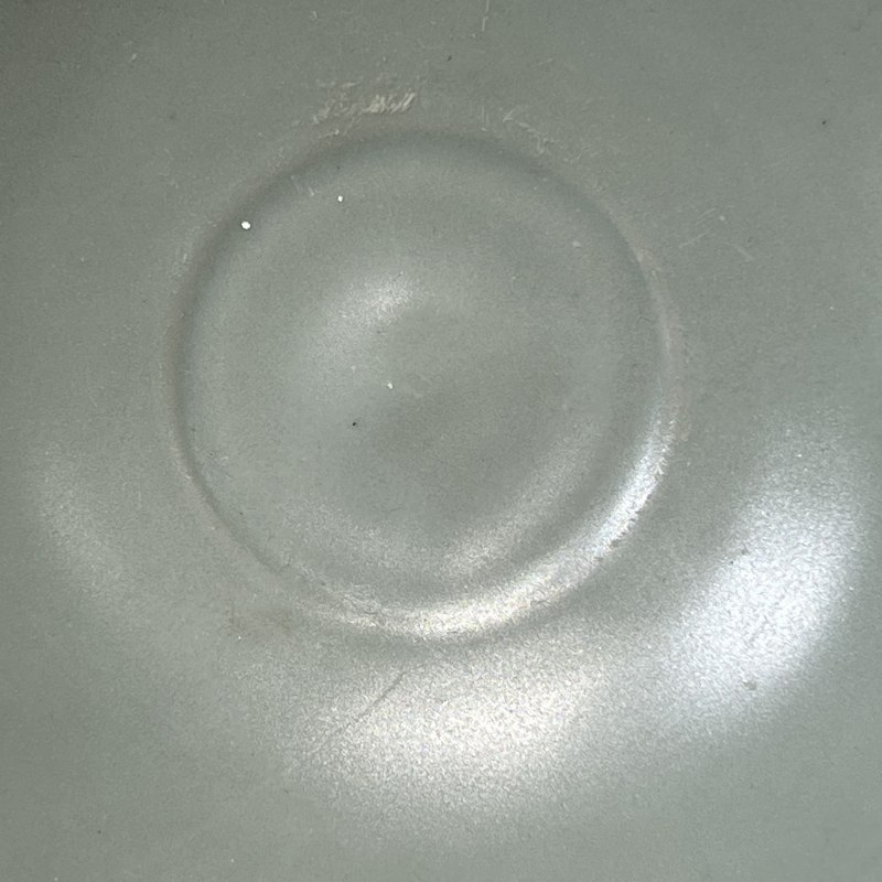 明代 龙泉窑粉青釉黑胎供盘 - 图6
