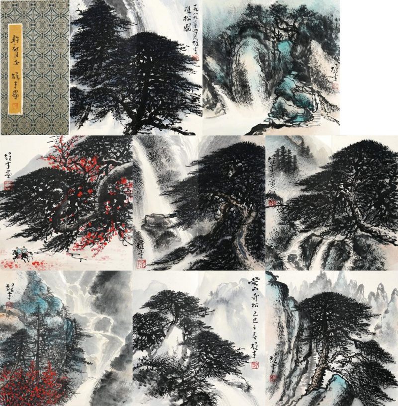    黎雄才 山水八幀 - 图1