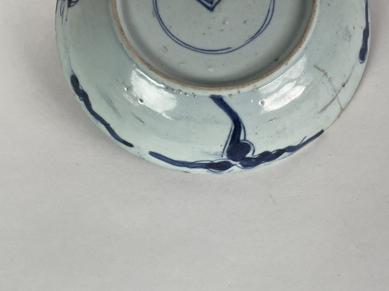 清早期 青花过墙龙纹盘 - 图6