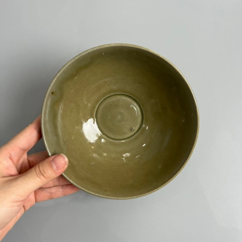 明代 龙泉窑青黄釉碗 - 图5