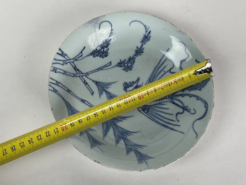 清 青花凤纹盘 - 图7
