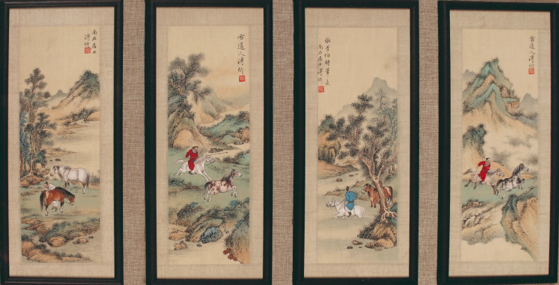 溥伒 牧马图 - 图2