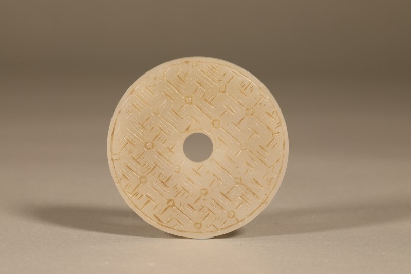 清 白玉雕龙玉璧 - 图4