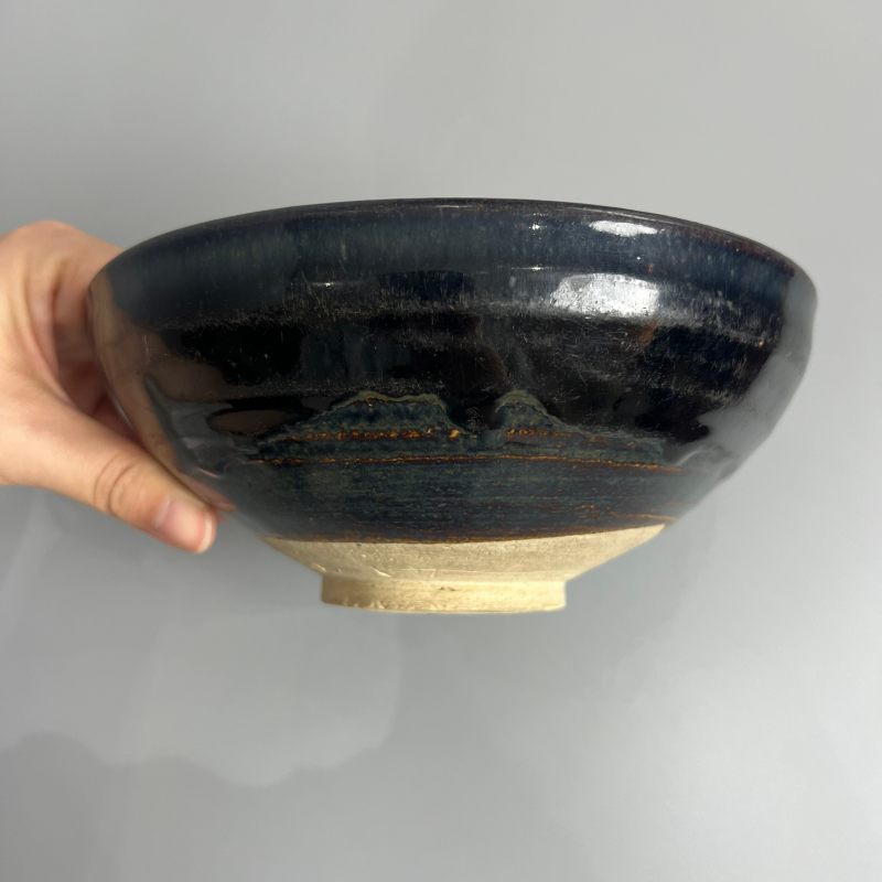 明代 黑釉红斑碗 - 图5