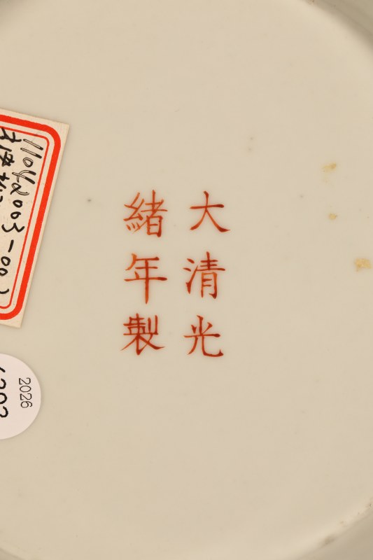 清光绪 粉彩百蝶纹赏瓶 - 图3