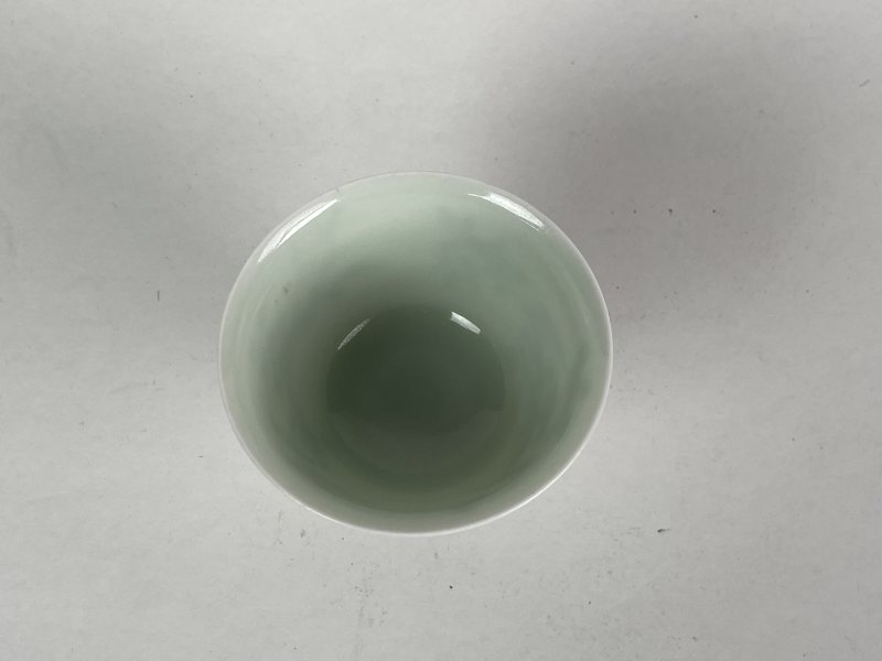 解放后 斗彩花卉高足杯 - 图5