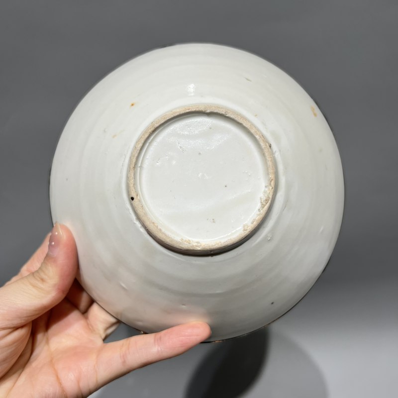 明代 白釉葵口斗笠盏 - 图7