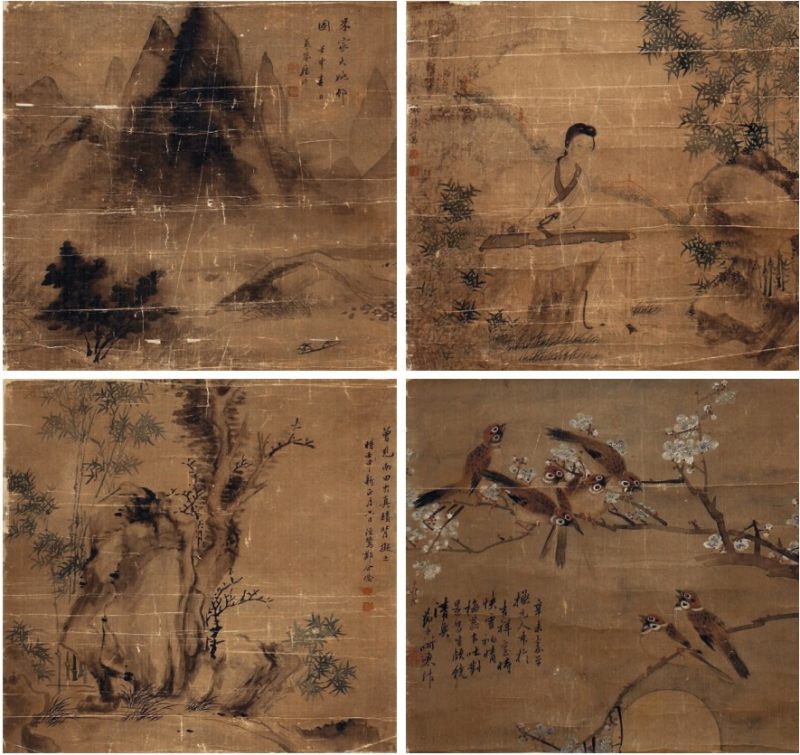 罗琦、汪九龄 花鸟、人物双挖 - 图1