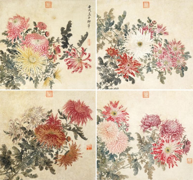    慈禧 菊花四頁 - 图1