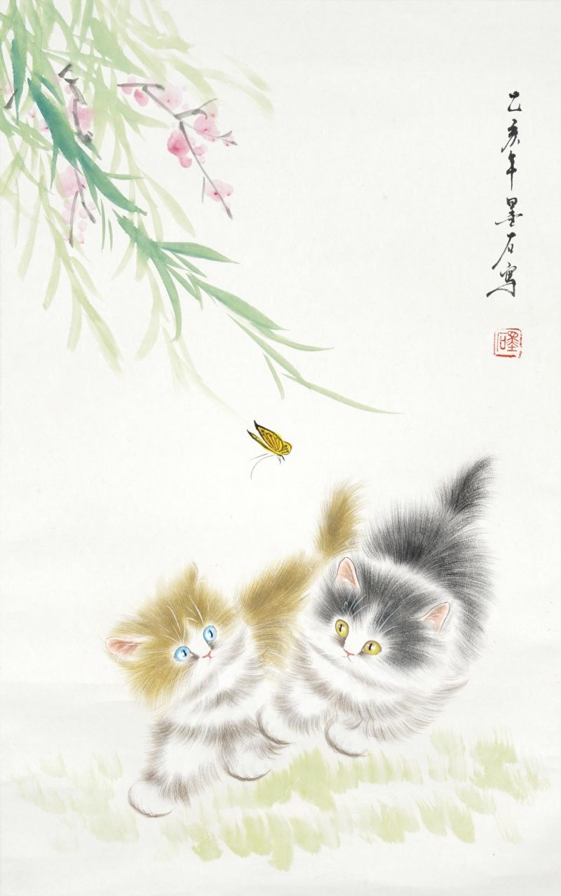    墨石 畫貓 - 图1