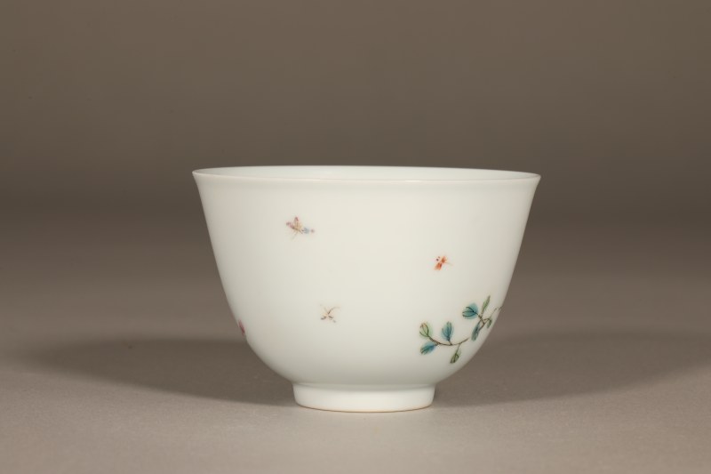 清 粉彩花卉杯 - 图2