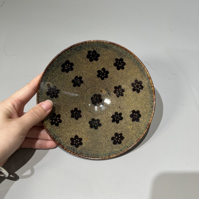 明代 吉州窑梅花纹斗笠盏 - 图6