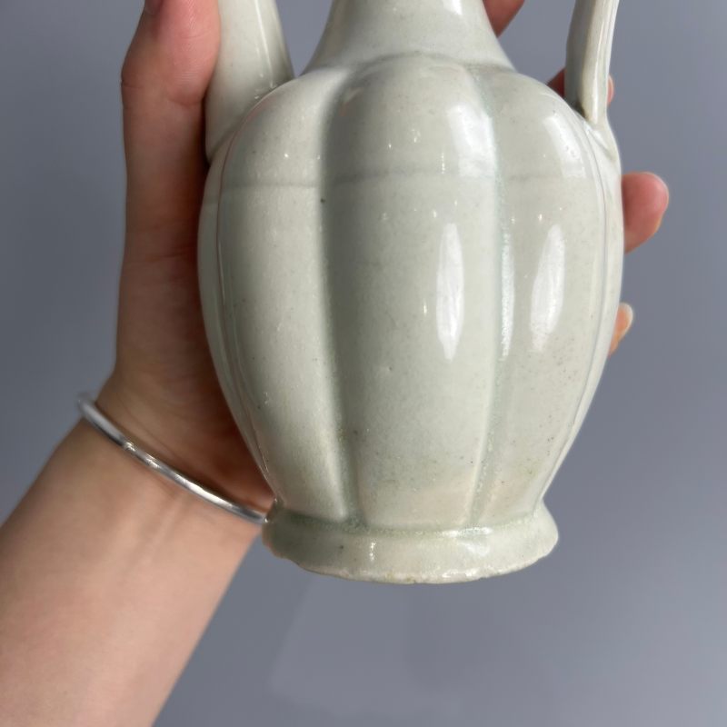 明代 青白釉瓜棱执壶 - 图13