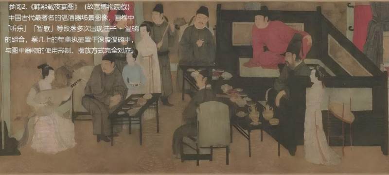 明代 青釉刻花温酒壶、盏、托一套 - 图23