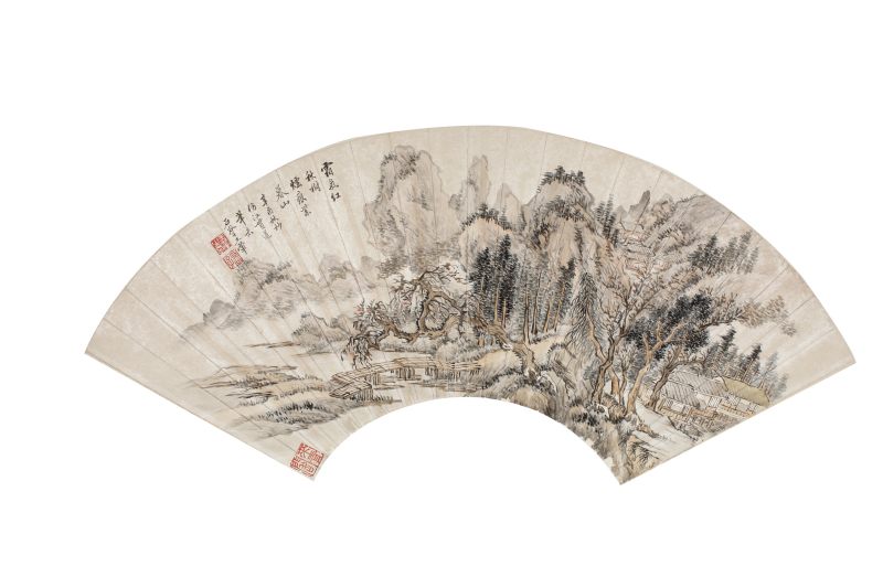 王翚 山水 扇面 - 图1