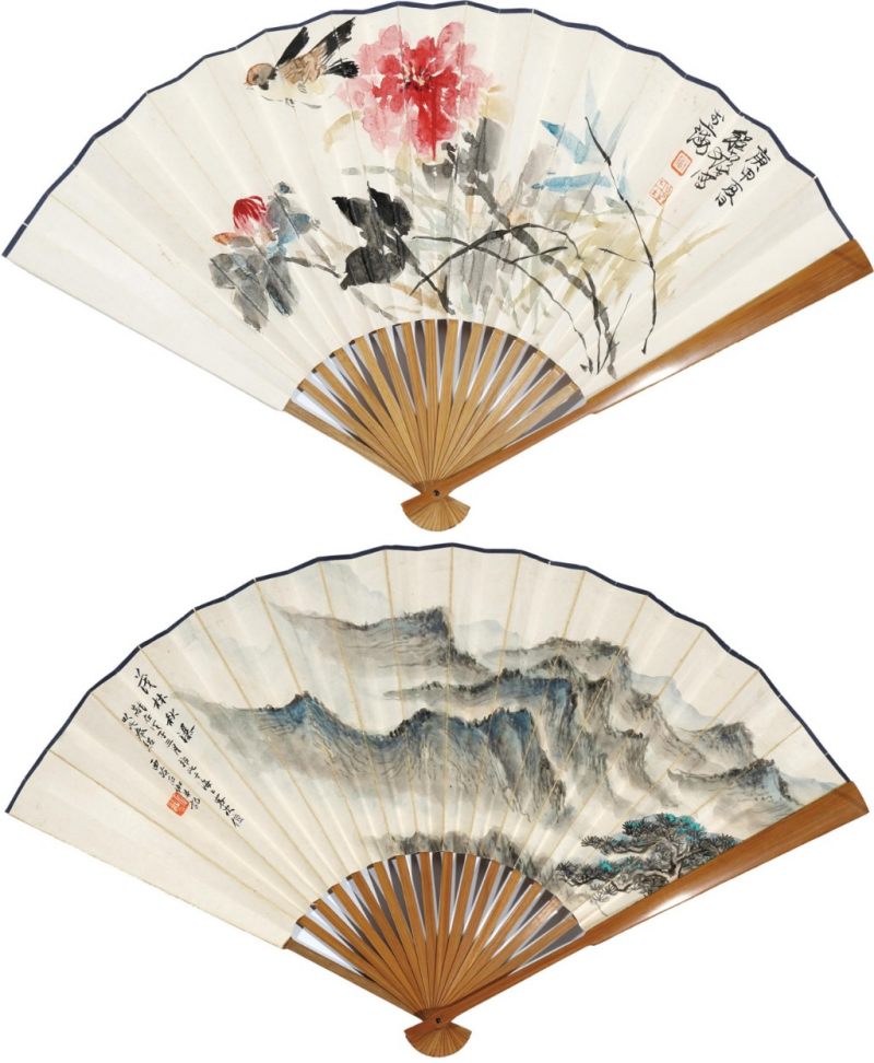    程十發丶申伽伽 草蟲山水 - 图1