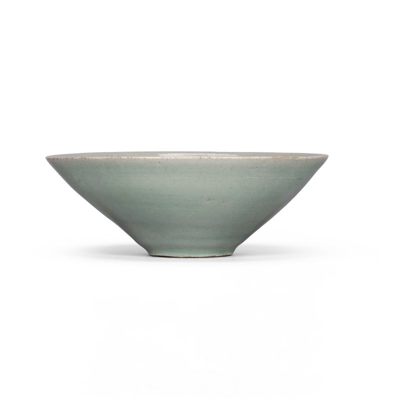 明代 天青釉斗笠盏