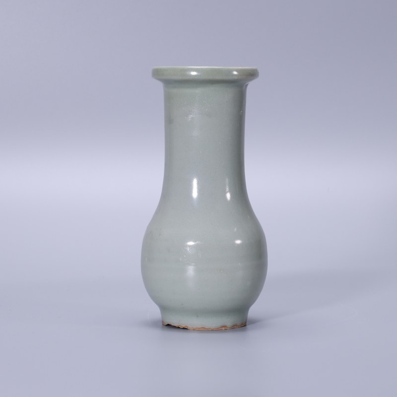 明代 龙泉窑粉青釉箸瓶 - 图1