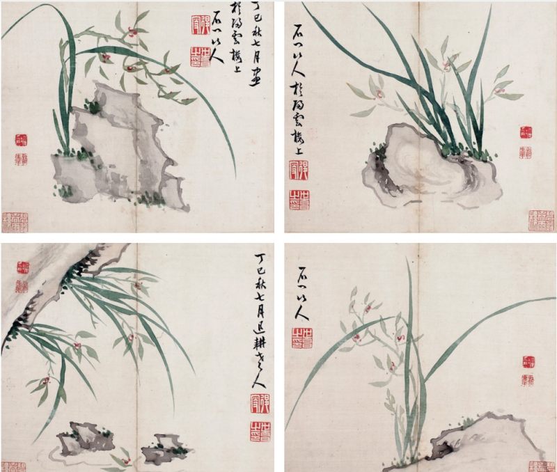 徐世昌 花卉 8开 - 图1